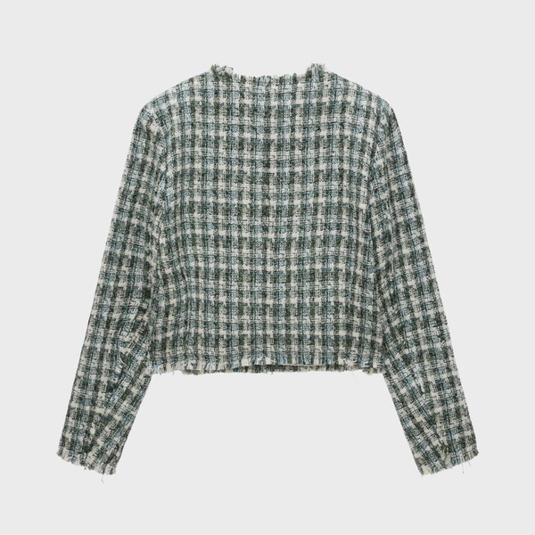 Tweed Short Jacket Green WBBSJK011GN