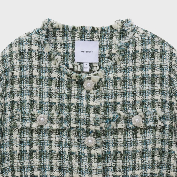 Tweed Short Jacket Green WBBSJK011GN