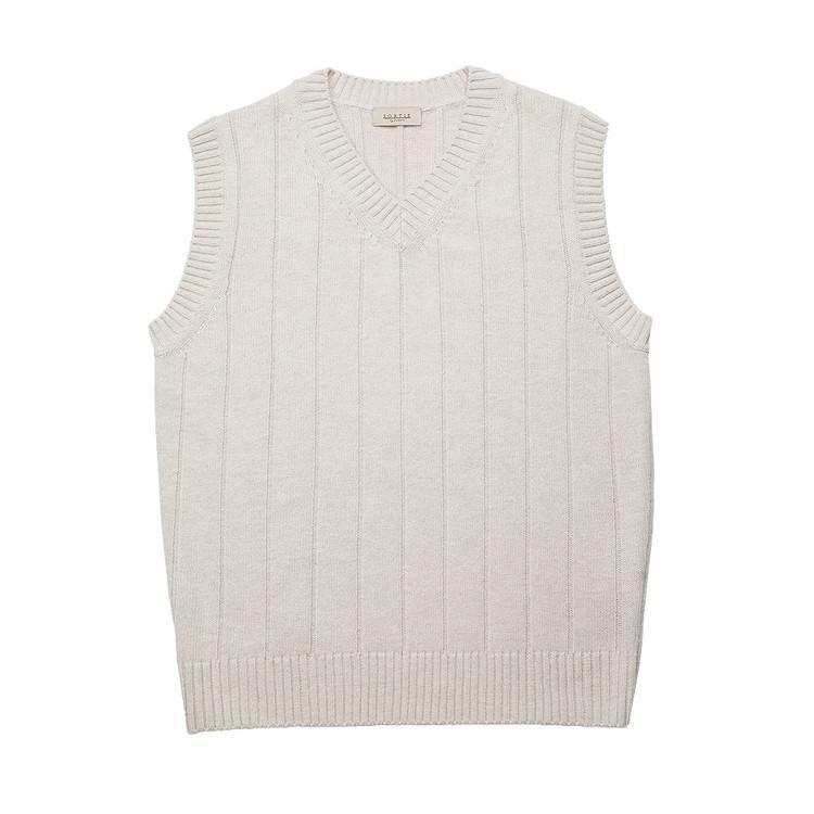 Reverse Wool Knit Vest (Ivory)