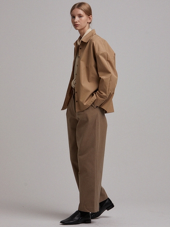 Wide pants (brown)