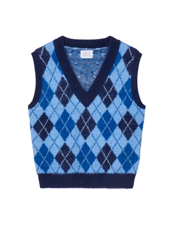 Unisex Argyle Jacquard Knit Vest VC229NPO500M