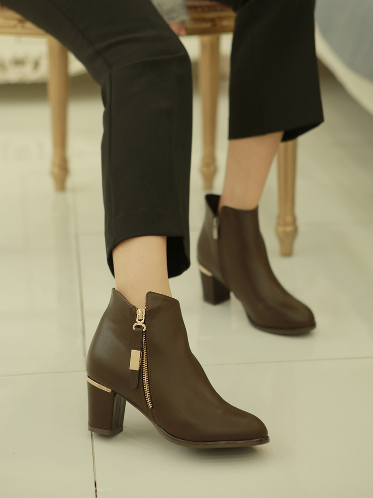 [리퍼브]rfb19-525 brown ankle boots