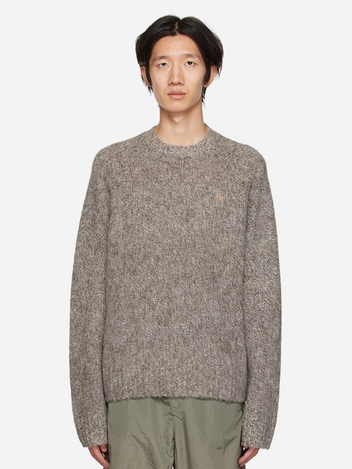 아크네 울 크루넥 스웨터 B60252-ANTHRACITE GREY/OFF WHITE