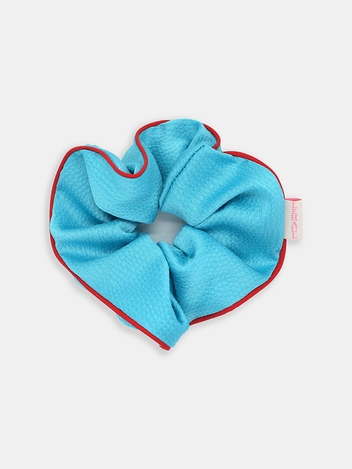 [한선화 착용]RUFFLE SCRUNCHIE (AQUA BLUE)