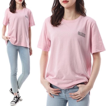 가니 로고프린트 여성 라운드 티셔츠/T2917 465