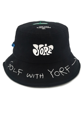 22 A/W YORF FLAG BUCKET HAT BLACK