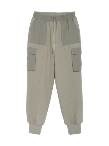 Color Matching Shirring Pants BEIGE MBCSPA008BE
