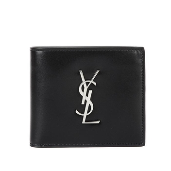 생로랑 YSL 실버 스틸로고 반지갑/453276 0SX0E 1000