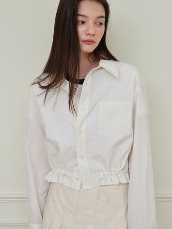 RECYCLED NYLON STRING SHIRKET_WHITE