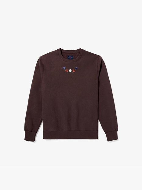 [해외] NOAH 노아 EMBROIDERED CREW NECK 브라운