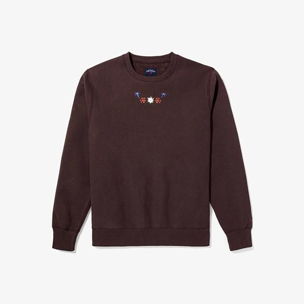 [해외] NOAH 노아 EMBROIDERED CREW NECK 브라운