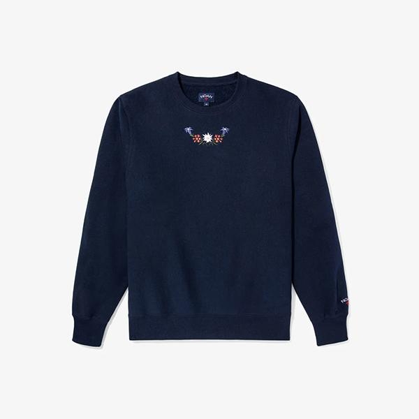 [해외] NOAH 노아 EMBROIDERED CREW NECK 네이비