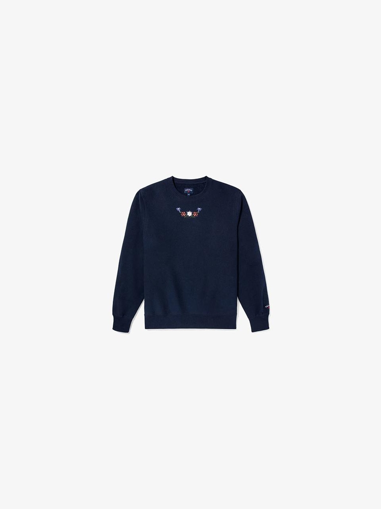 [해외] NOAH 노아 EMBROIDERED CREW NECK 네이비