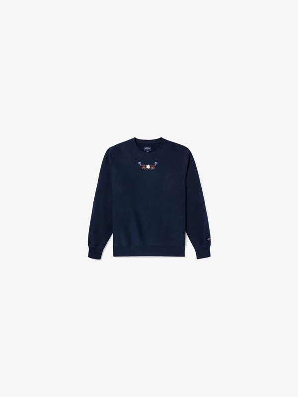 [해외] NOAH 노아 EMBROIDERED CREW NECK 네이비