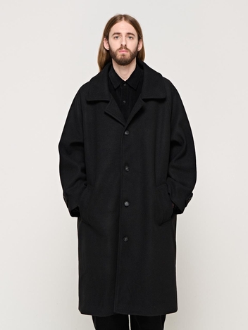 CB OVERSIZE BALMACAAN WOOL COAT (BLACK)