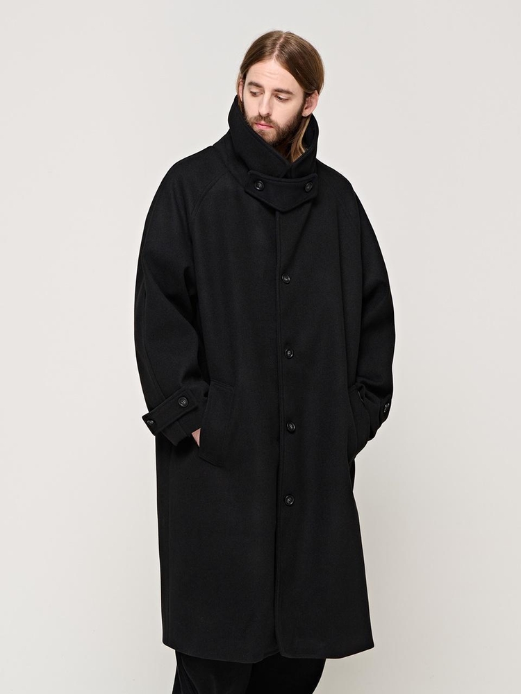 CB OVERSIZE BALMACAAN WOOL COAT (BLACK)