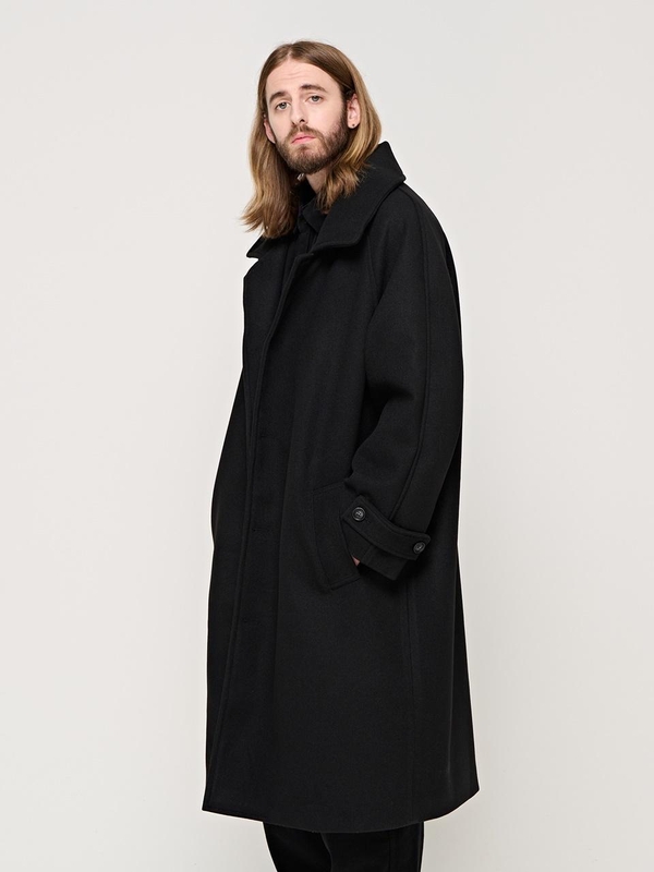 CB OVERSIZE BALMACAAN WOOL COAT (BLACK)