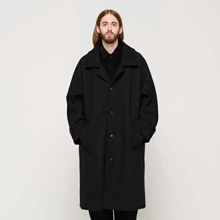 CB OVERSIZE BALMACAAN WOOL COAT (BLACK)