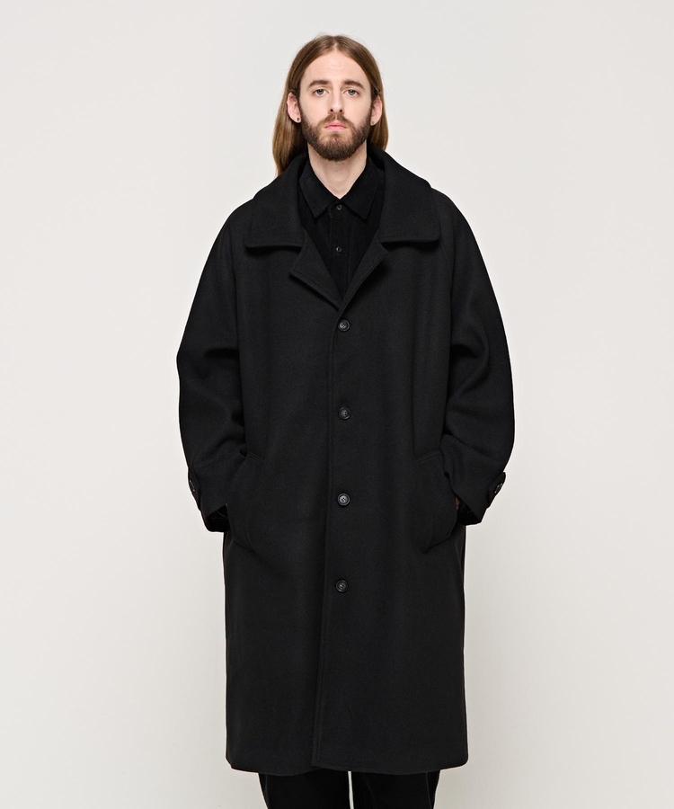 CB OVERSIZE BALMACAAN WOOL COAT (BLACK)