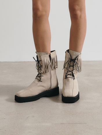 BOHEME FRINGE  ANKLE BOOTS 보엠 프린지 앵클부츠 22F08IV