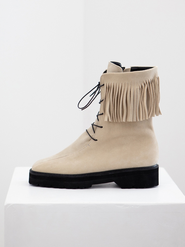 BOHEME FRINGE  ANKLE BOOTS 보엠 프린지 앵클부츠 22F08IV