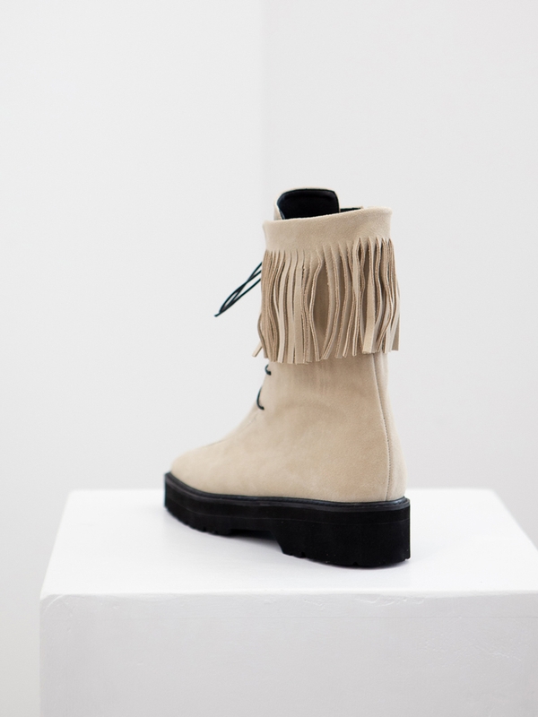 BOHEME FRINGE  ANKLE BOOTS 보엠 프린지 앵클부츠 22F08IV