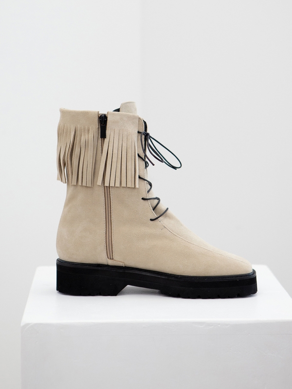 BOHEME FRINGE  ANKLE BOOTS 보엠 프린지 앵클부츠 22F08IV