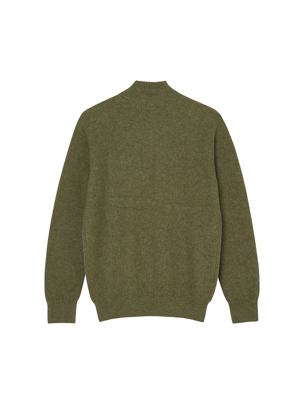 Whole Garment Cable Mockneck_Khaki