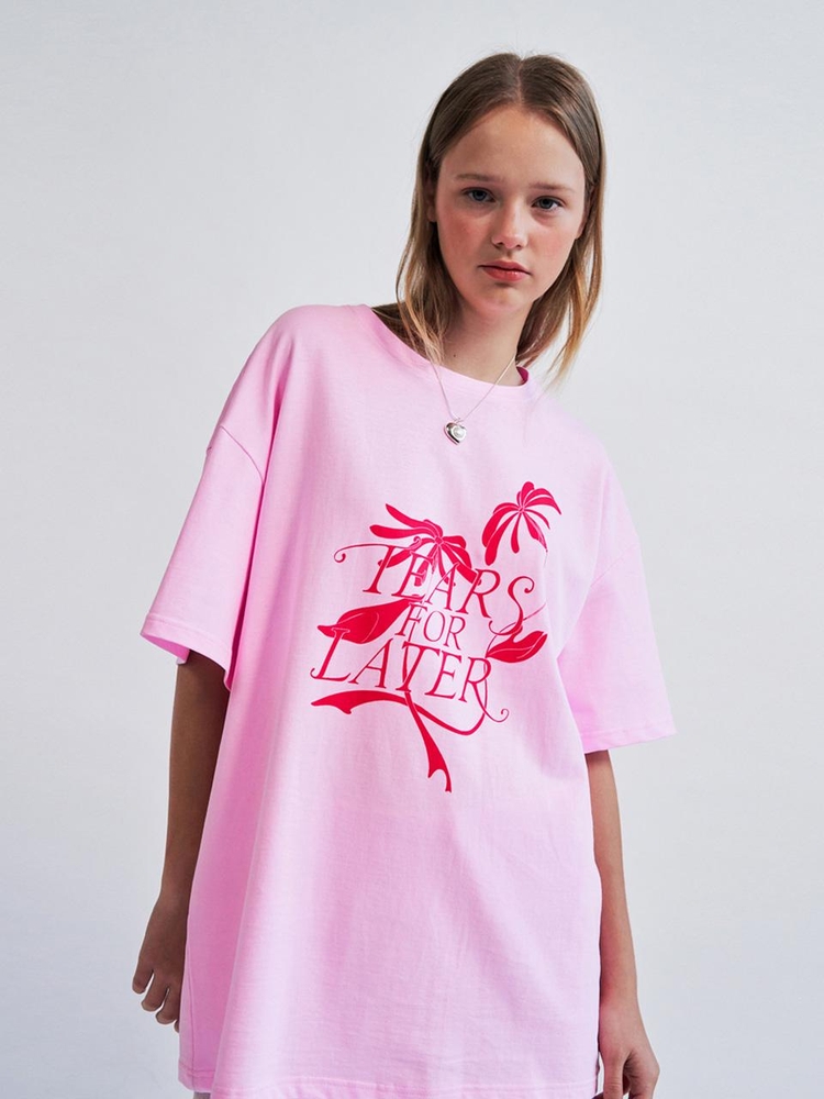 Tears For Later Printing T-Shirts Pink WBCSTP003PK