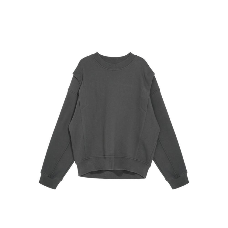 OVERSIZED FIT INCISION SWEATSHIRTS GRAY MBBFTO013GR