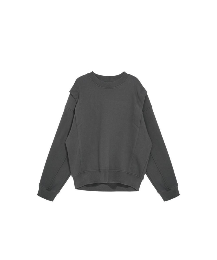 OVERSIZED FIT INCISION SWEATSHIRTS GRAY MBBFTO013GR