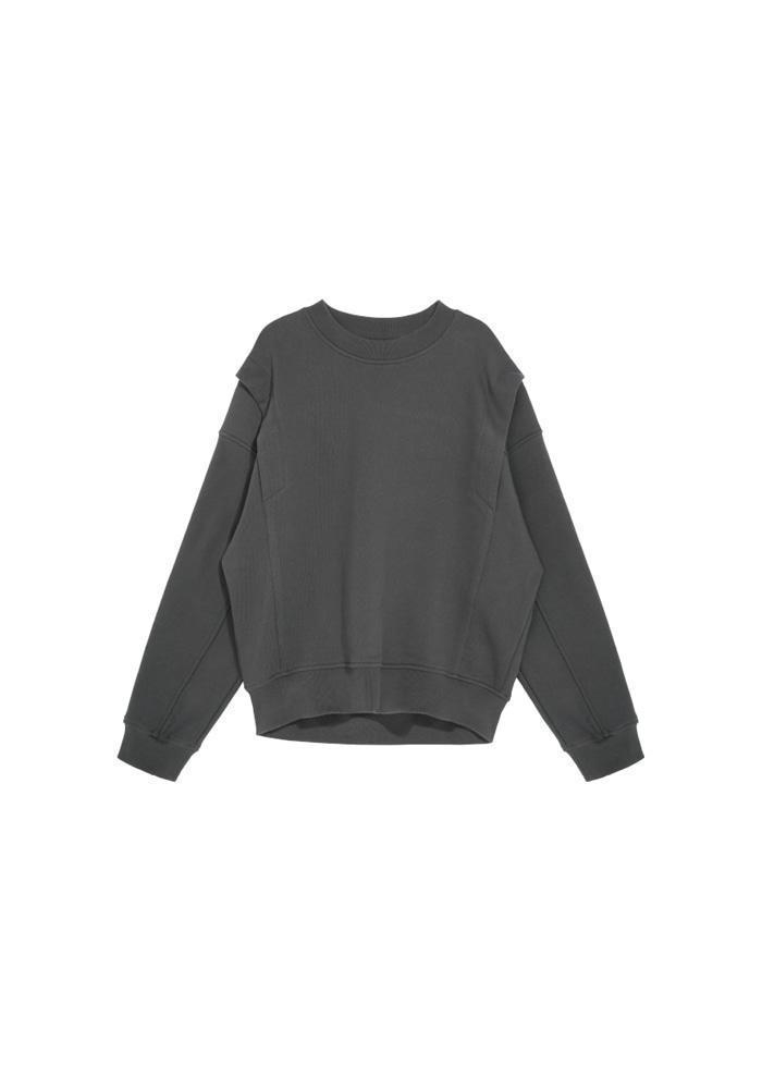 OVERSIZED FIT INCISION SWEATSHIRTS GRAY MBBFTO013GR