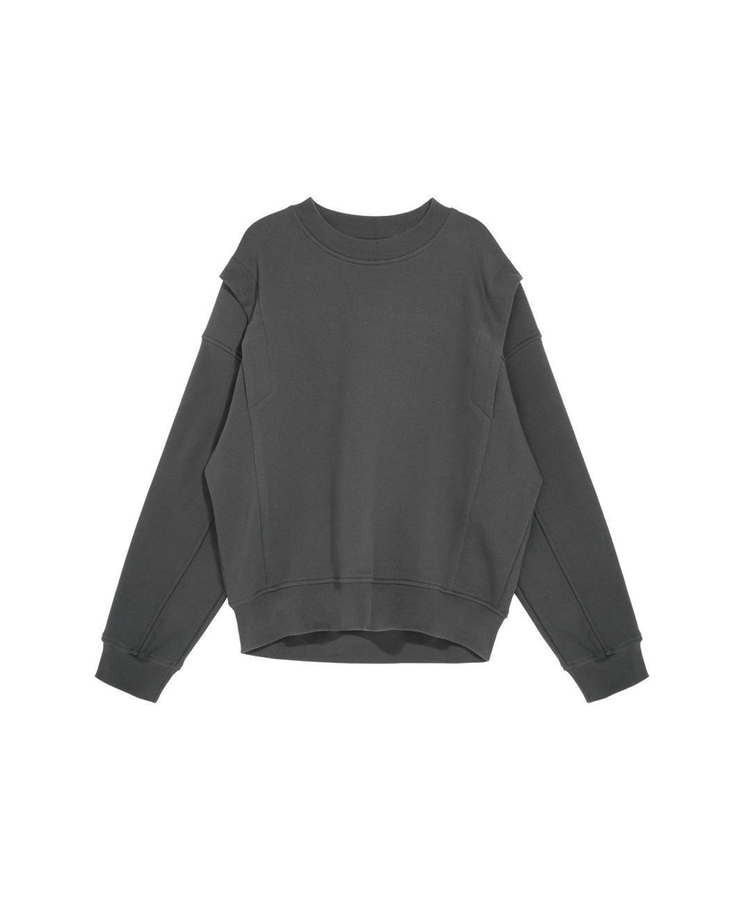 OVERSIZED FIT INCISION SWEATSHIRTS GRAY MBBFTO013GR