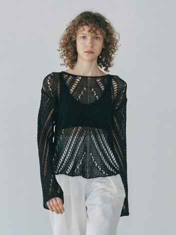 [주말특가]OBLIQUE NETTING KNIT_BLACK