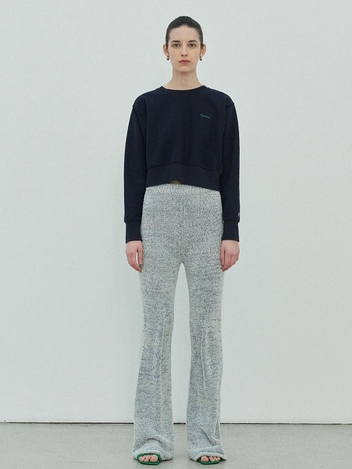 [주말특가]HAND STITCH CROP SWEATSHIRTS_NAVY