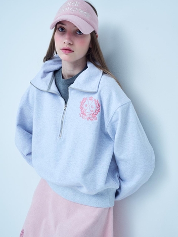 [위즈특가]HIGH NECK ZIPUP NOUVEAU EMBLEM_HEATHER