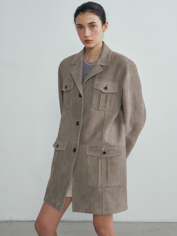 Soboro nubuck jacket Grey