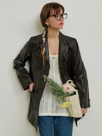 Soboro nubuck jacket Deep brown