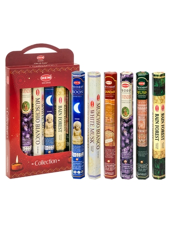 [SET] HEM 헥사 컬렉션 인센스 스틱 기프트 세트 (6가지 향 120개입)