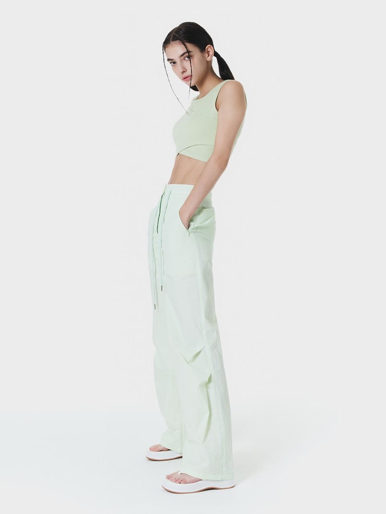 TWO-TUCK STRING SLIM WIDE PANTS MINT MBCSPA002MT