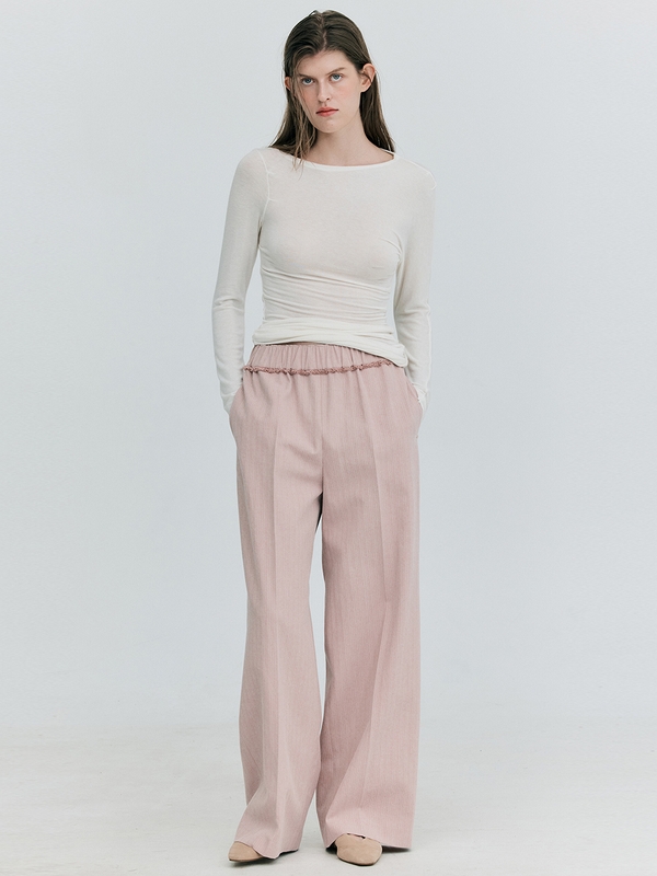 Color Banding Pants_Pink