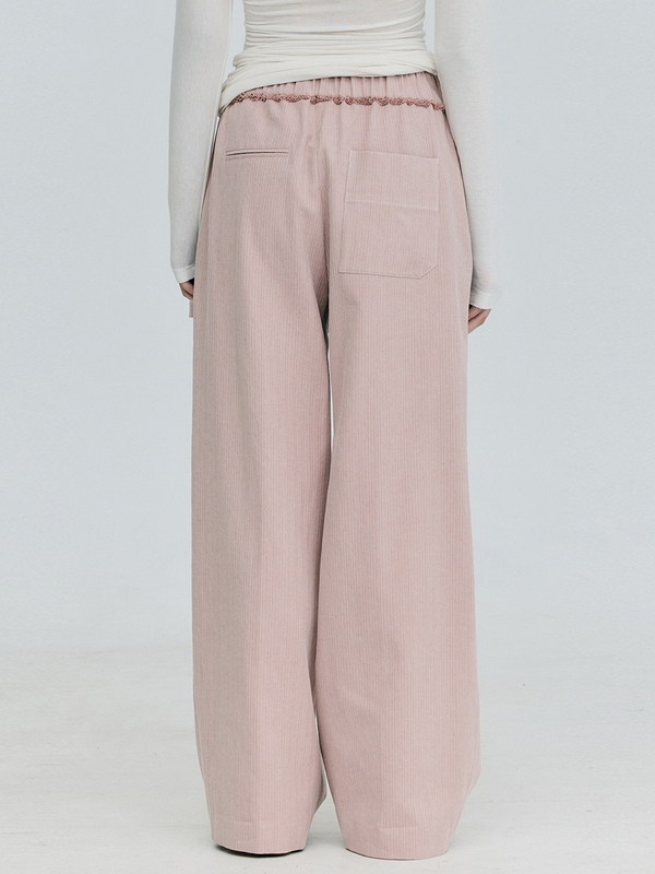 Color Banding Pants_Pink