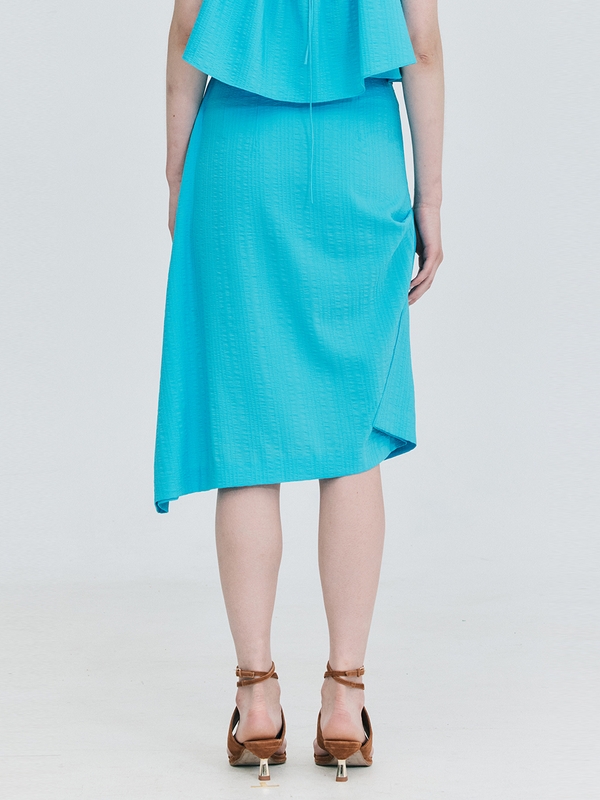 Tuck Pencil Skirt_Blue