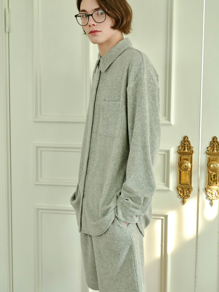 medium stripe pajamas - gray