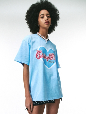 HEART CALIE TSHIRT SKY BLUE
