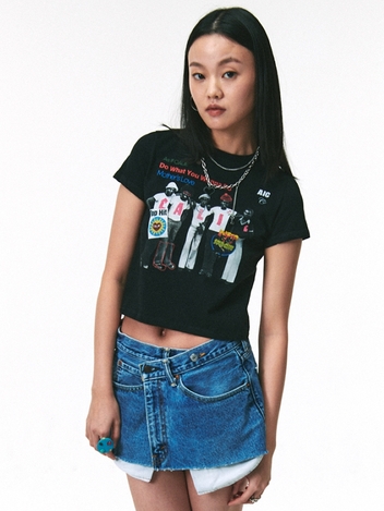 DISCO BOY CROP TSHIRT BLACK