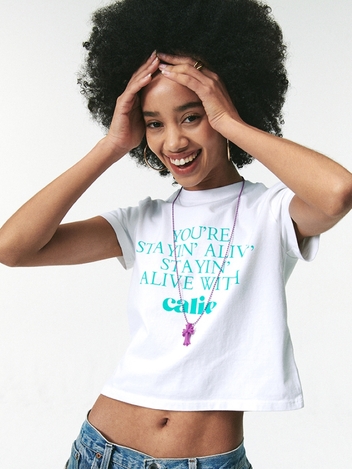 STAYIN ALIVE TSHIRT WHITE