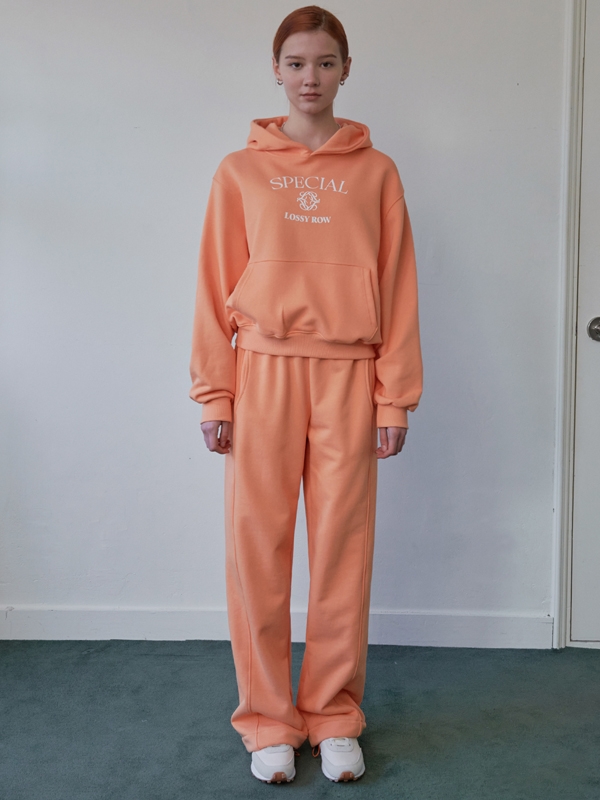 Lossy Wide String Sweat Pants Orange