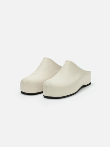 Round platform clogs Ivory