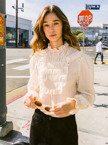 Frill Smocks blouse